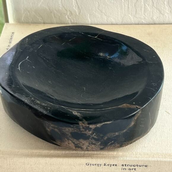Petrified Wood Bowl/Ashtray From Indonesia Tertiary Period Over A Million Years - Picture 3 of 16